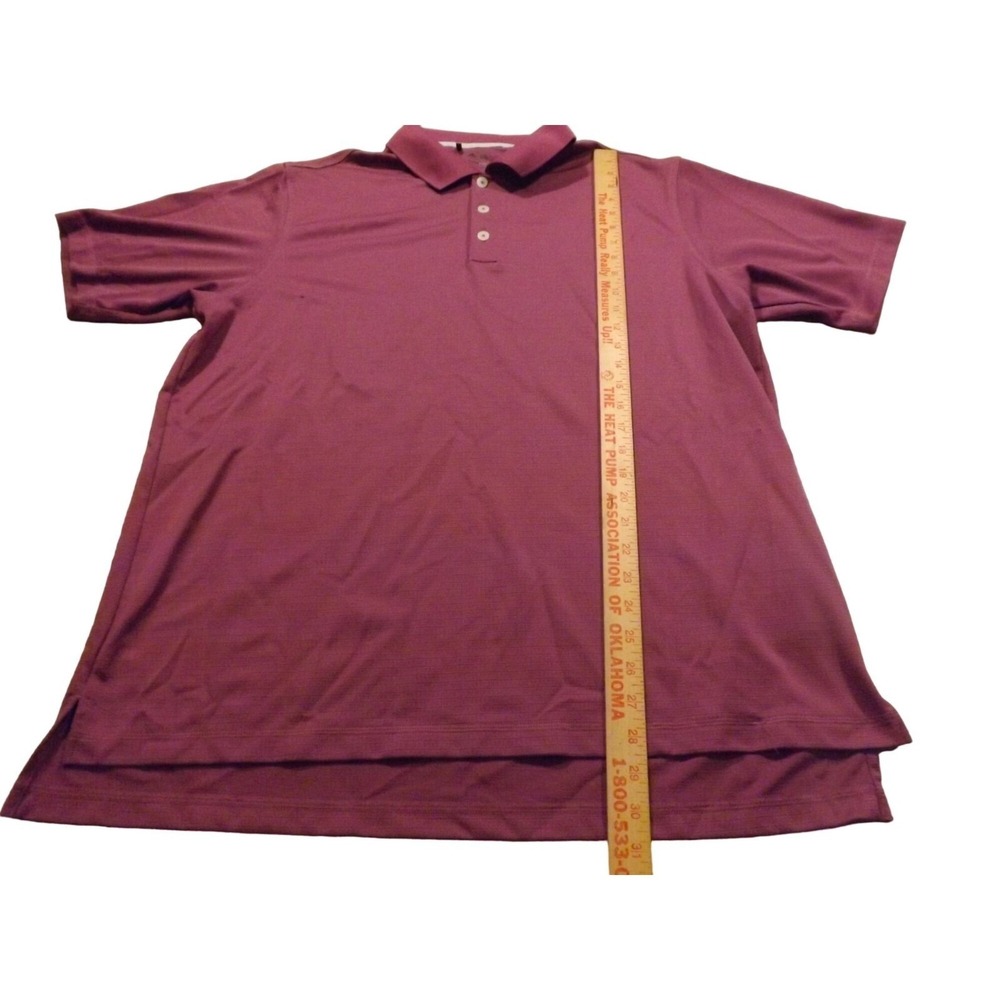 Adidas Golf Polo Mens XL Climalite Purple Short Sleeve 3 Button Collared Shirt - Picture 3 of 8